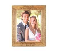 i-Personalisedit Personalised Engraved Oak Wooden 8x10 Photo Frame