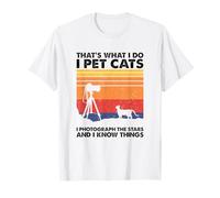 I Pet Cats I Photograph The Stars, Astrophotography T-Shirt