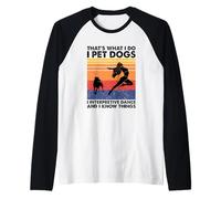I Pet Dogs I Interpretive Dance, Expressive Dance Lover Raglan Baseball Tee