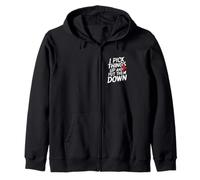 I Pick Things Up And Put Them Down Funny Back Gym Funny Zip Hoodie