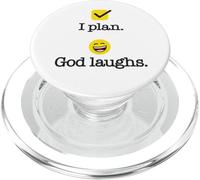 I Plan. God Laughs. Funny Recovery Design PopSockets PopGrip for MagSafe
