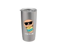 I Play By Ear Funny Drummer Pun Stainless Steel Insulated Tumbler