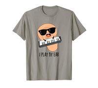 I Play By Ear Funny Keyboard Music Pun T-Shirt