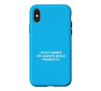 I Play Games My Agents Build Products Gamers Hackathons Meme Case for iPhone X/XS