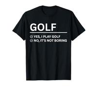 I Play Golf, No, It's Not Boring Funny Golfer Lover Golfing T-Shirt