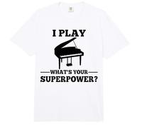 I Play Piano, What is Your Super Power? Comfort Colors Adult Heavyweight T-Shirt