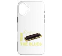 I Play The Blues Harmonica French Harp Mouth Organ Player Case for iPhone 16 Plus