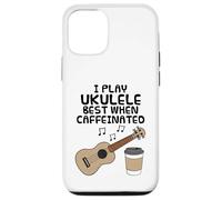 I Play Ukulele Best When Caffeinated, Coffee Ukulelist Funny Case for iPhone 12/12 Pro
