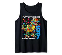 I Play with Bricks 6 7 Hours Per Day Dino t-Shirt Tank Top