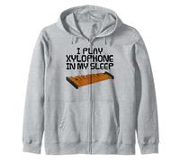 I Play Xylophone In My Sleep, Xylophonist Percussion Funny Zip Hoodie