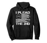 I Plead The 2nd Amendment - 2nd Amendment Pro Gun USA Flag Pullover Hoodie