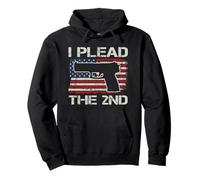 I Plead The 2nd Amendment - Pro Gun Pistol USA Gun Flag Pullover Hoodie