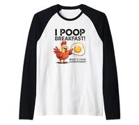 I Poop Breakfast What's Your Superpower Raglan Baseball Tee
