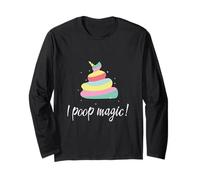 I Poop Magic Unicorn Rainbow Poop Long Sleeve T-Shirt