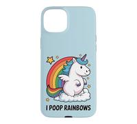 I Poop Rainbows Funny Unicorn Rainbow Meme Case for iPhone 15 Plus