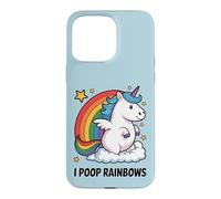 I Poop Rainbows Funny Unicorn Rainbow Meme Case for iPhone 15 Pro Max