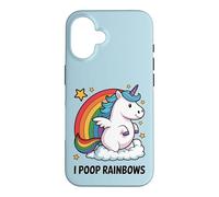 I Poop Rainbows Funny Unicorn Rainbow Meme Case for iPhone 16