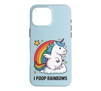 I Poop Rainbows Funny Unicorn Rainbow Meme Case for iPhone 16 Pro Max
