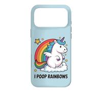 I Poop Rainbows Funny Unicorn Rainbow Meme Case for iPhone 17 Pro Max