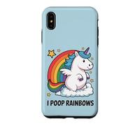 I Poop Rainbows Funny Unicorn Rainbow Meme Case for iPhone XS Max