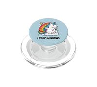 I Poop Rainbows Funny Unicorn Rainbow Meme PopSockets PopGrip for MagSafe