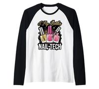 I Pop Bottles Nail Tech Glam Manicure Lifestyle Raglan Baseball Tee