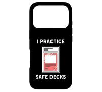I Practice Safe Decks Trading Card Game Enthusiast Collector Case for iPhone 17 Pro