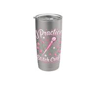 I Practice Stitch Craft Cross Stitch Needlework Stainless Steel Insulated Tumbler