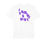 I Predict A Riot T-Shirt, Men's Big and Tall, White, 4X Tall