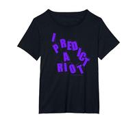 I Predict A Riot T-Shirt, Women's Plus, Black, 2X