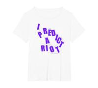 I Predict A Riot T-Shirt, Women's Plus, White, 4X