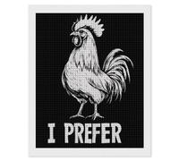 I Prefer Cock LGBT Gay Diamond DIY Painting Kits Square Full Drill Digital Art Craft for Home Office Wall Decor 16"x20"