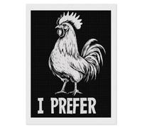 I Prefer Cock LGBT Gay Diamond DIY Painting Kits Square Full Drill Digital Art Craft for Home Office Wall Decor 12"x16"