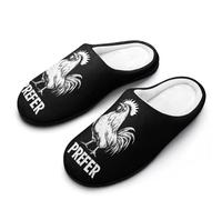 I PREFER COCK LGBT Gay Women's Slippers Cotton Warm House Shoes with Rubber Anti-Slip Sole Slip On for Home Outdoor 7-8(39-40