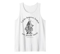 I Prefer Dangerous Freedom Jefferson Vintage 1776 America Tank Top