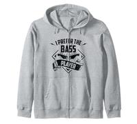 I Prefer The Bass Player Guitar Bassist Zip Hoodie