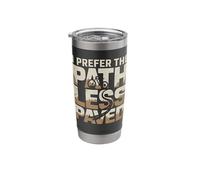 I Prefer The Path Less Paved Mountain Bike Stainless Steel Insulated Tumbler