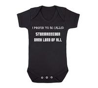 I prefer to be called stormageddon dark lord of all baby grow vest, 0-3 months, Black