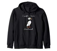 I Puffin Love Iceland Funny Shorebird Art Bird Souvenir Zip Hoodie