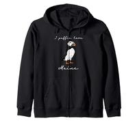 I Puffin Love Maine Funny Shorebird Art Bird Souvenir Zip Hoodie