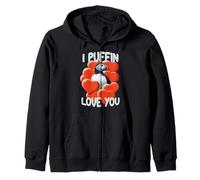 I Puffin Love You Cute Valentines Bird Joke Animal Zip Hoodie