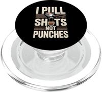I Pull Shots Not Punches Funny Coffee Barista Humor PopSockets PopGrip for MagSafe