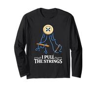 I Pull The Strings Sewing Crochet Knitting Craft Lover Humor Long Sleeve T-Shirt