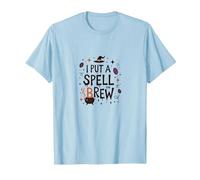 I Put A Spell On Brew: Witchy Coffee Lover's Halloween T-Shirt, Men, Baby Blue, L