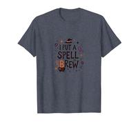 I Put A Spell On Brew: Witchy Coffee Lover's Halloween T-Shirt, Men, Heather Blue, M