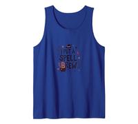 I Put A Spell On Brew: Witchy Coffee Lover's Halloween Tank Top, Men, Royal Blue, M