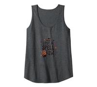 I Put A Spell On Brew: Witchy Coffee Lover's Halloween Tank Top, Women, Dark Heather Grey, M