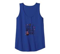 I Put A Spell On Brew: Witchy Coffee Lover's Halloween Tank Top, Women, Royal Blue, M