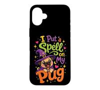 I Put a Spell on My Pug Halloween Pug Mom Case for iPhone 16 Plus