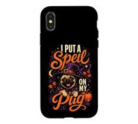 I Put a Spell on My Pug Halloween Pug Mom Case for iPhone X/XS